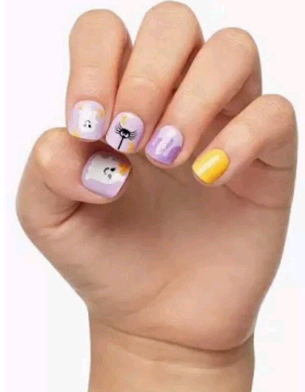 2 Kiss Impress Kids Mini Glow in the Dark Press-on Nails Blue & Purple 90835/36