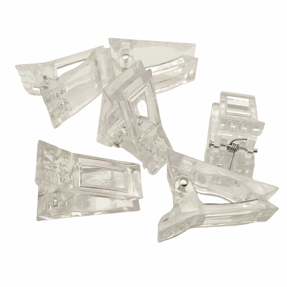 10 PCS/Set Nail Tips Fixing Clip Crystal Transparent Nail Construction Fixation