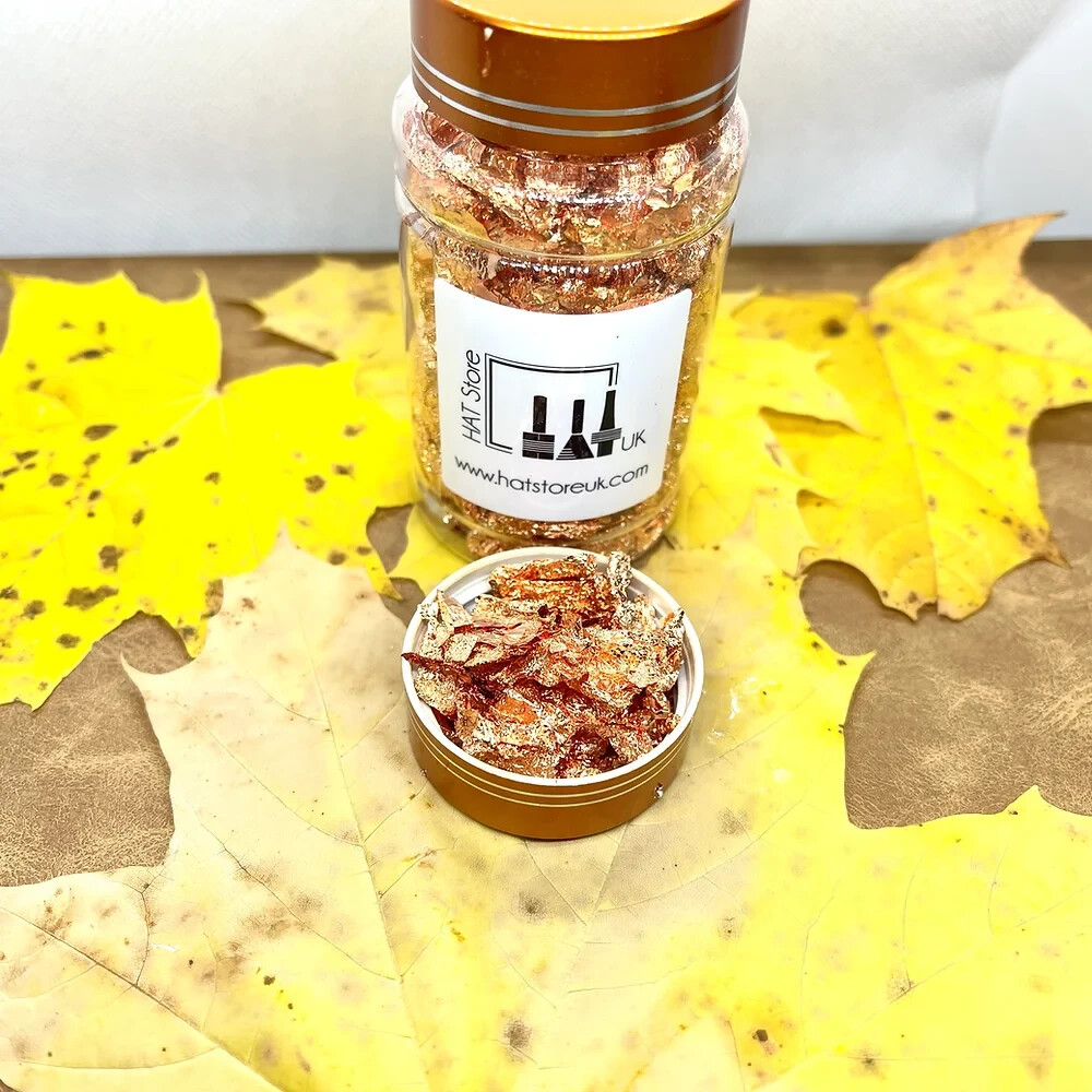 Foil Leaf Flakes Design – Rose Gold