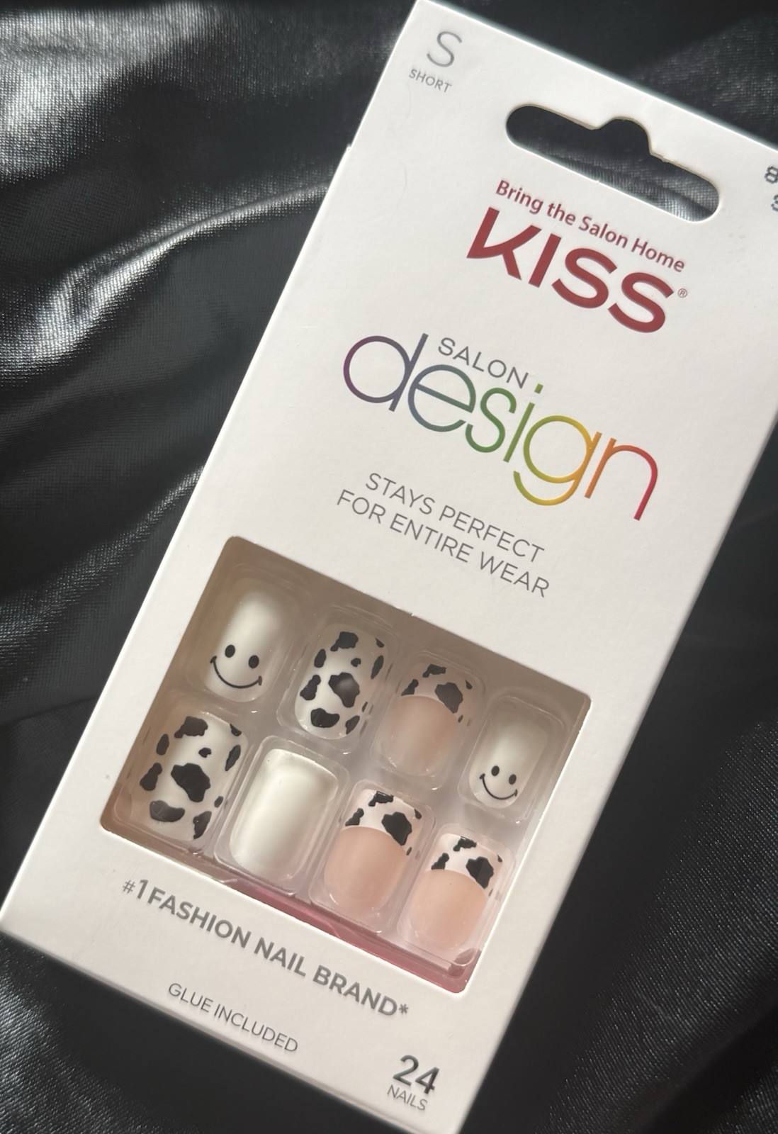 Kiss Press On Nails, Salon Cow Print Design~Includes Free Gifts💝