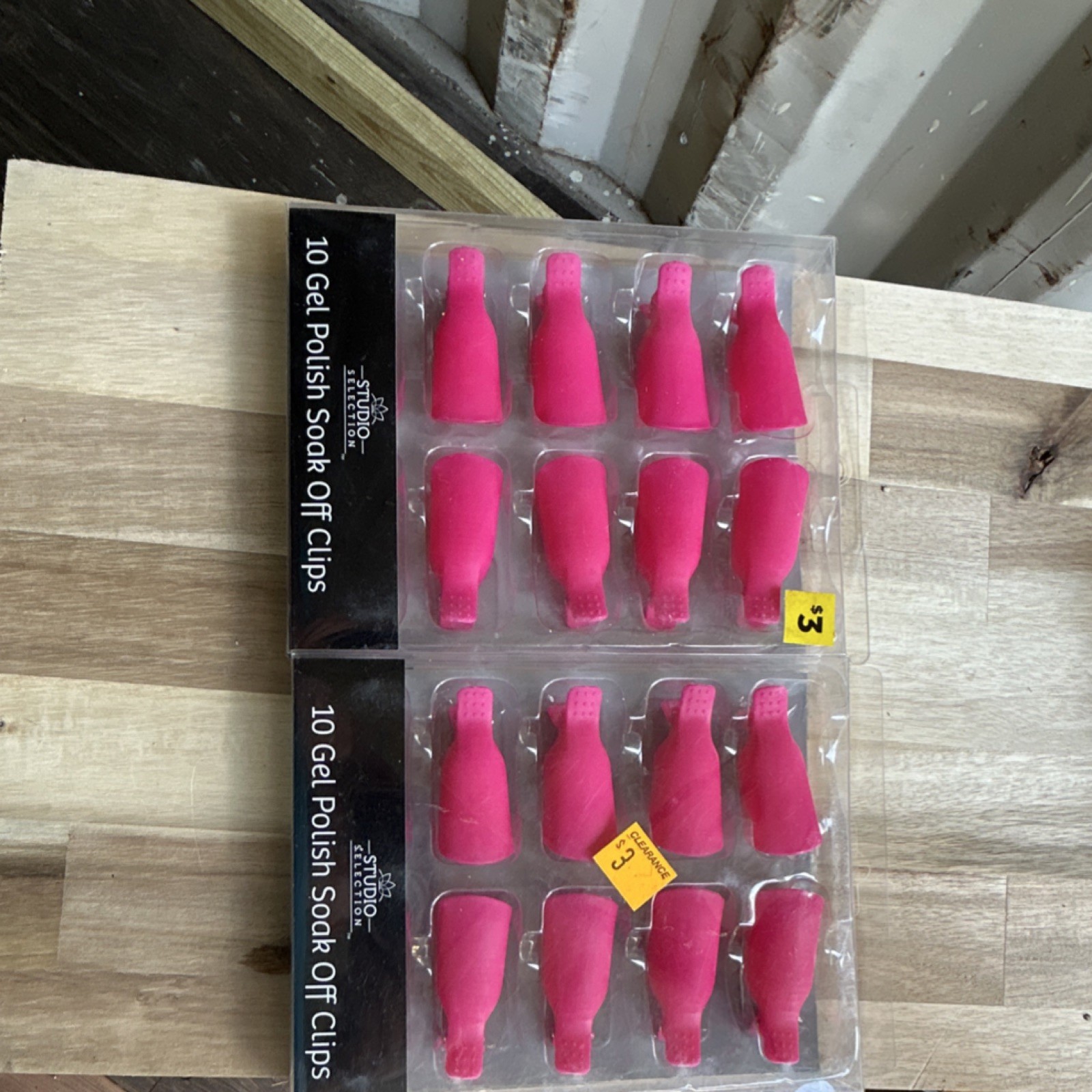 Studio Selection 10 Gel Polish Soak Off Nail Clips Pink Easy Cleaning Plastic