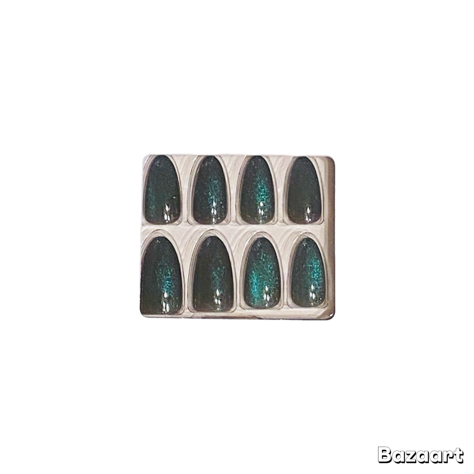Kiss Galaxy Glue-On Color Shift Nails Iridescent Blue Retail Carton 36 Packs