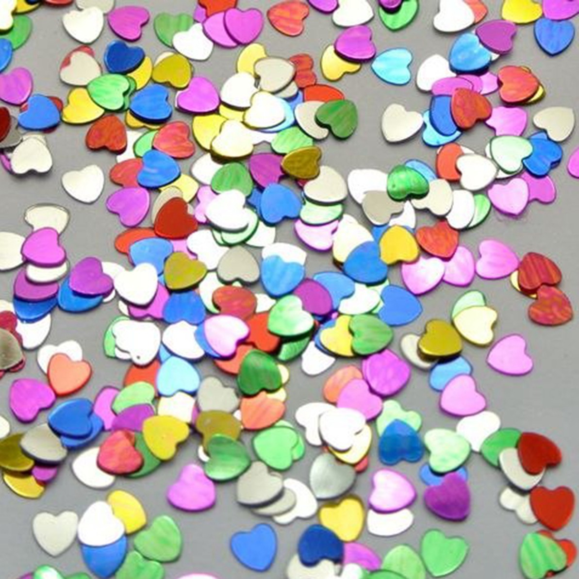 50 Gram Mixed Color Metallic Heart Sequins Loose Tiny 5mm Nail Art Tips Crafts