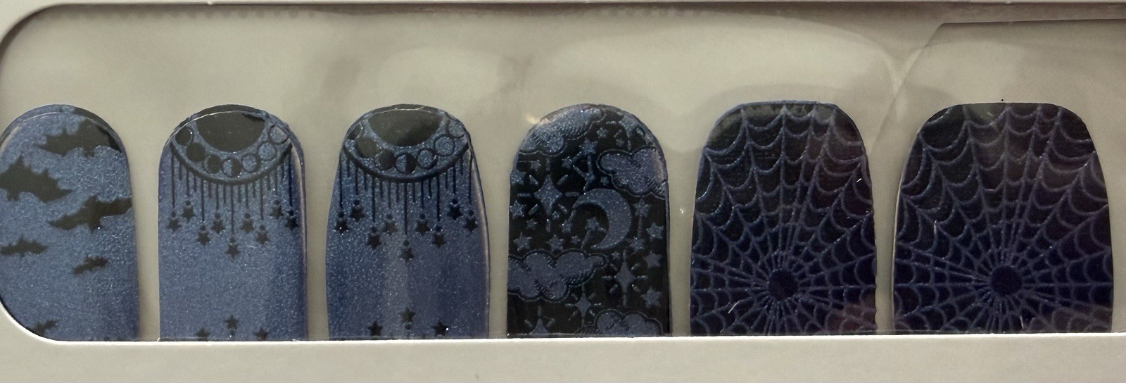 Color Street Nail Polish Strips Halloween Glitter Blue/Black/purple.