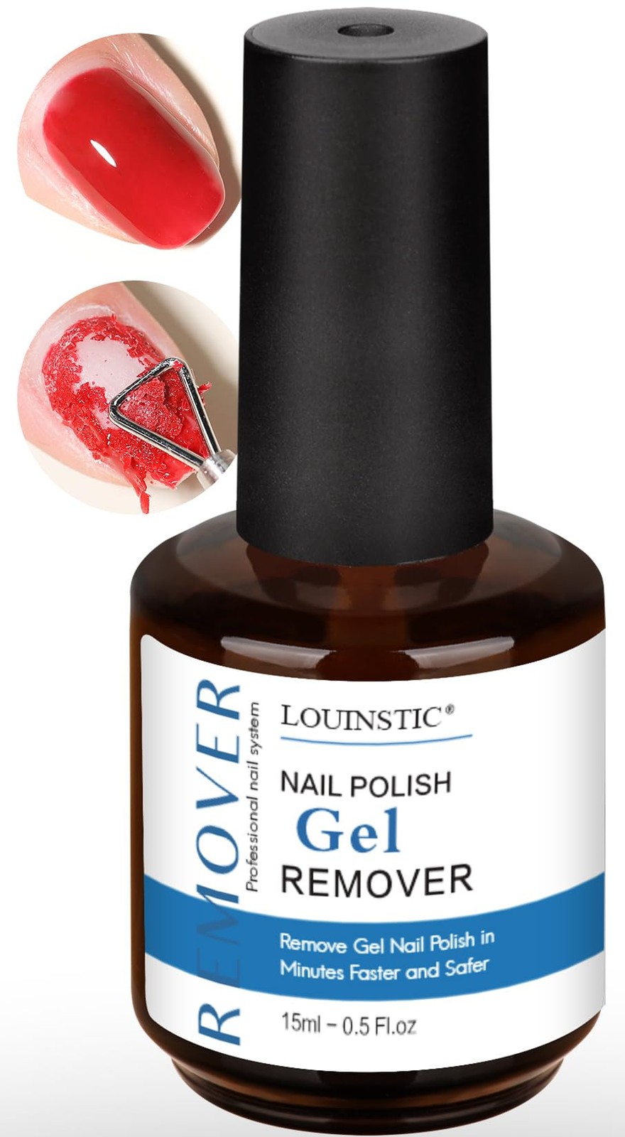 LOUINSTIC Fast-Acting Gel Nail Polish 0.5 Fl Oz (Pack of 1), 15ml Remover