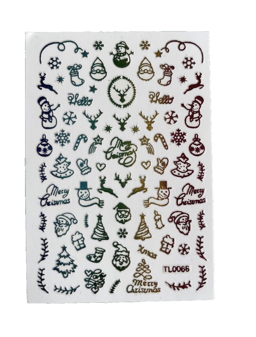 Christmas Nail Sticker TL0066 Multicolor