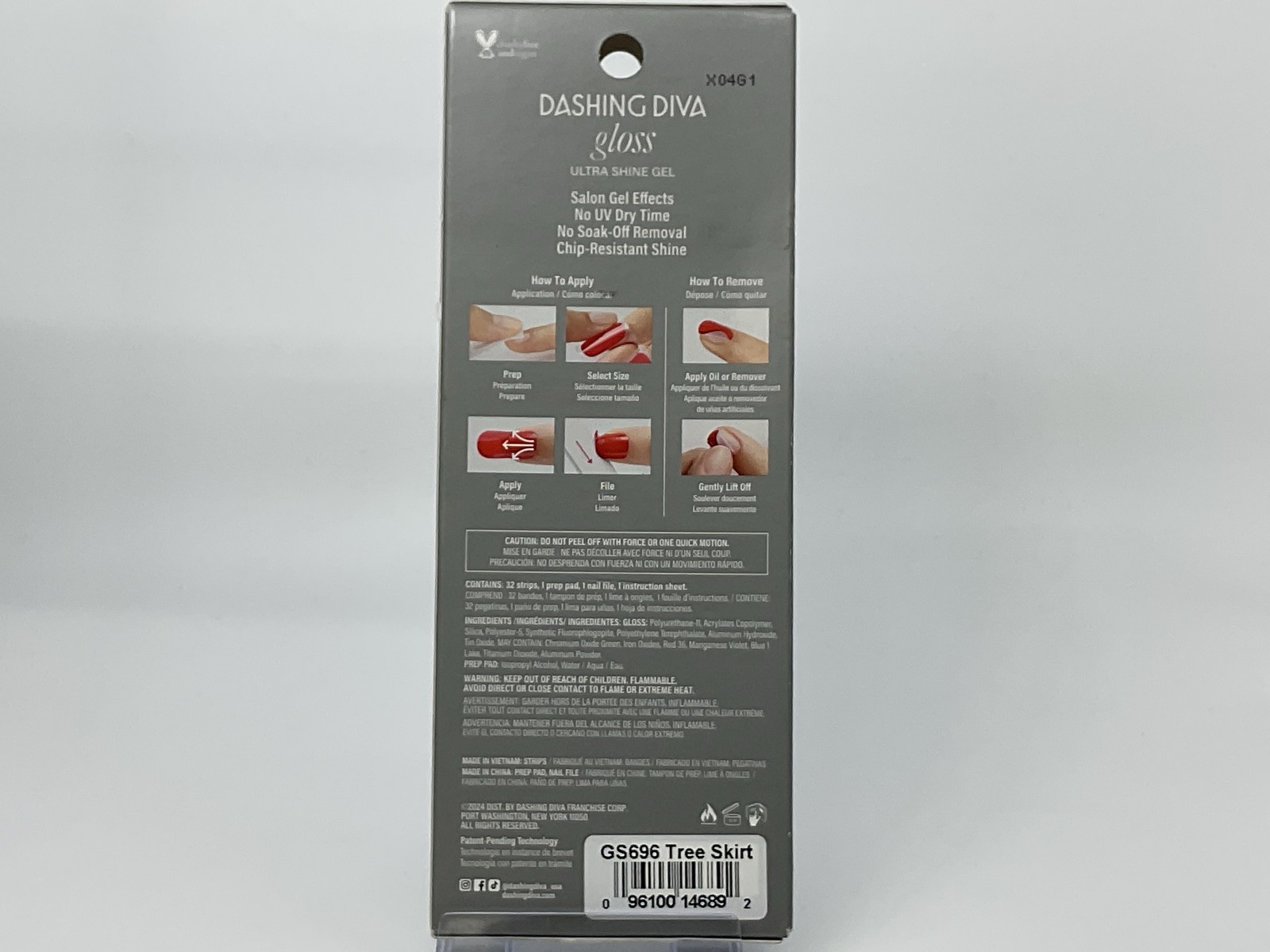 Dashing Diva Gloss Nail Strips – Tree Skirt | UV Free, Chip Resistant, Long