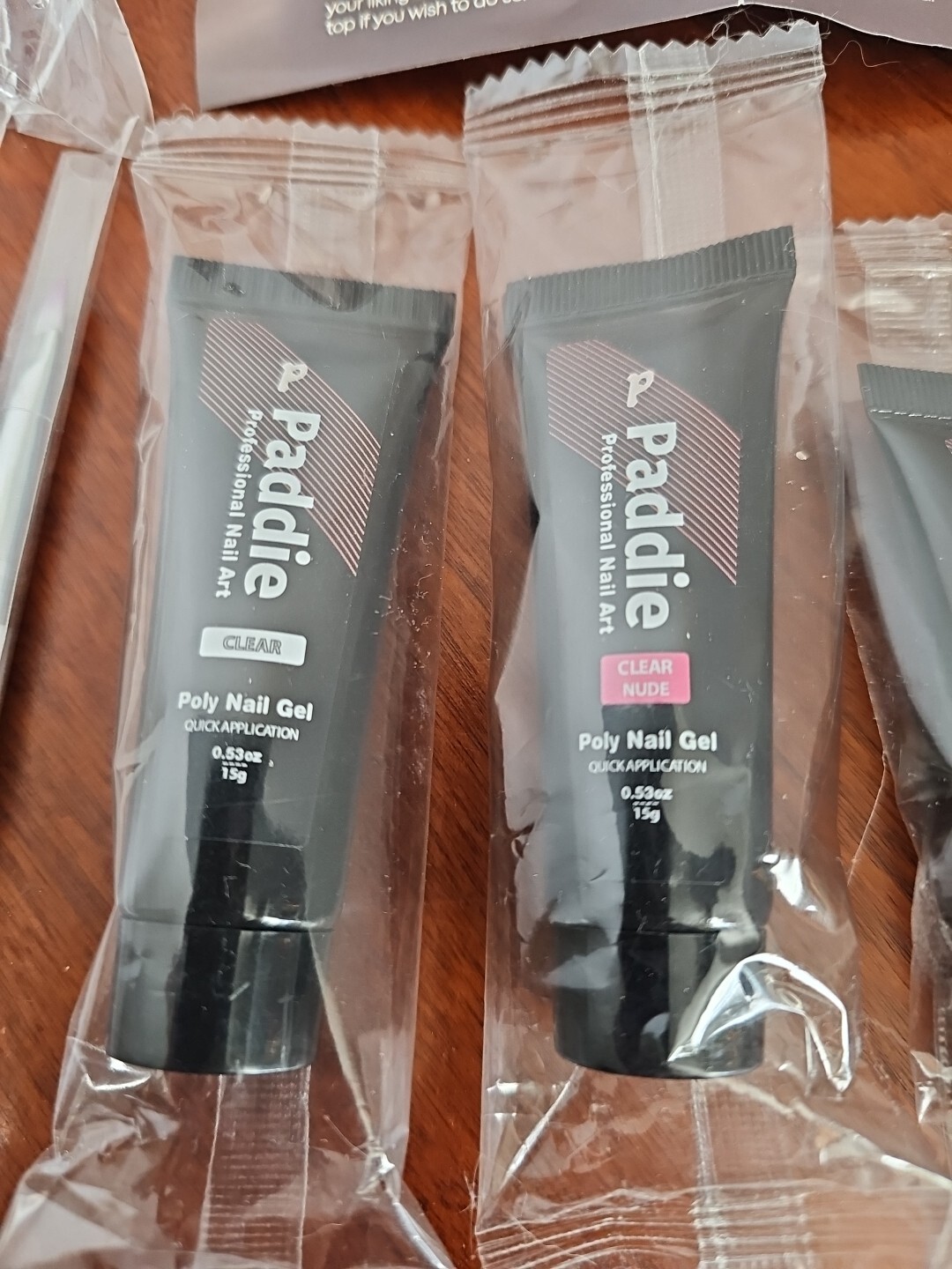 Brand New 10 Piece Paddie Acrylic Nail Set W/Polish, Nails,Adhesive,Lamp
