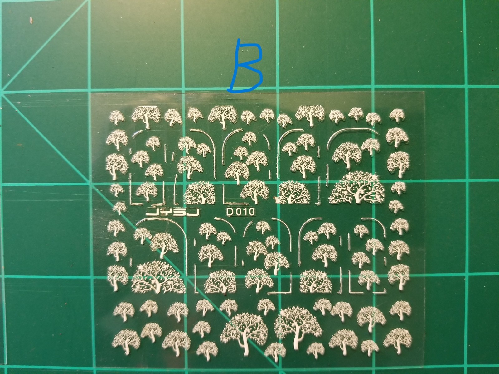 Nail decals stickers / 3D Art decor / Rose & trees bossom, 5 pcs/units. 3 x 3.5″