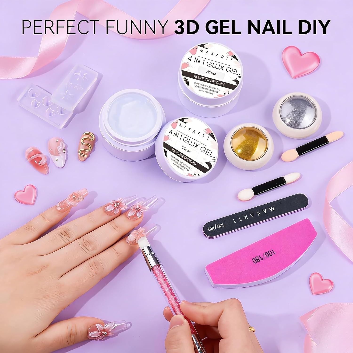 Gel Blanco 3d 4 en 1 15ml Gel Escultor Unas Extensiones Modelado De Salon Hogar