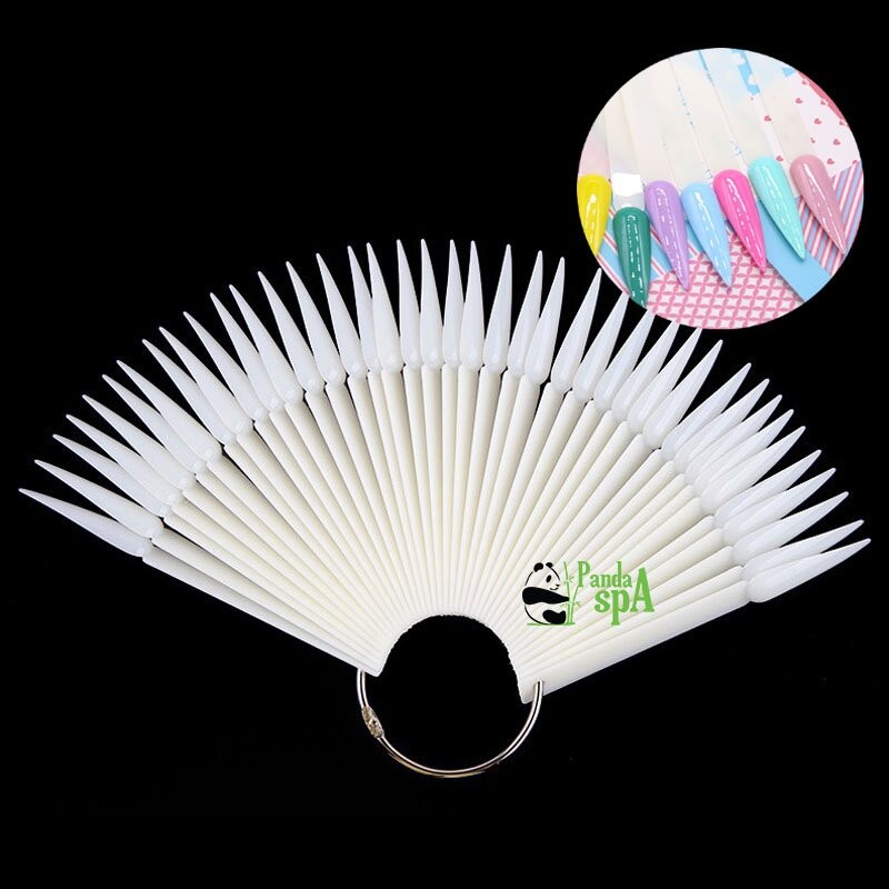 Pandaspa Natural Nail Display Tips Stiletto Point Tips Sample Nail Art Sticks…