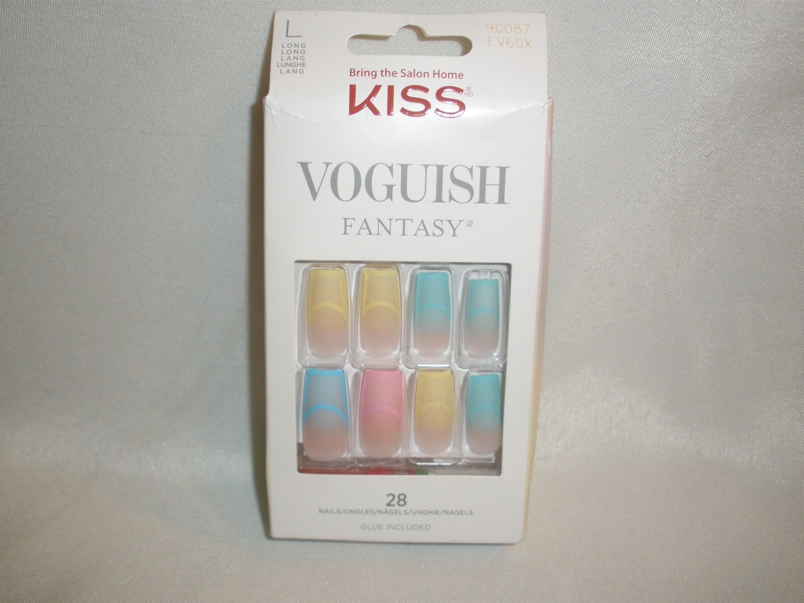 New KISS VOGUISH FANTASY Long Pastel Variety Nails FV60X