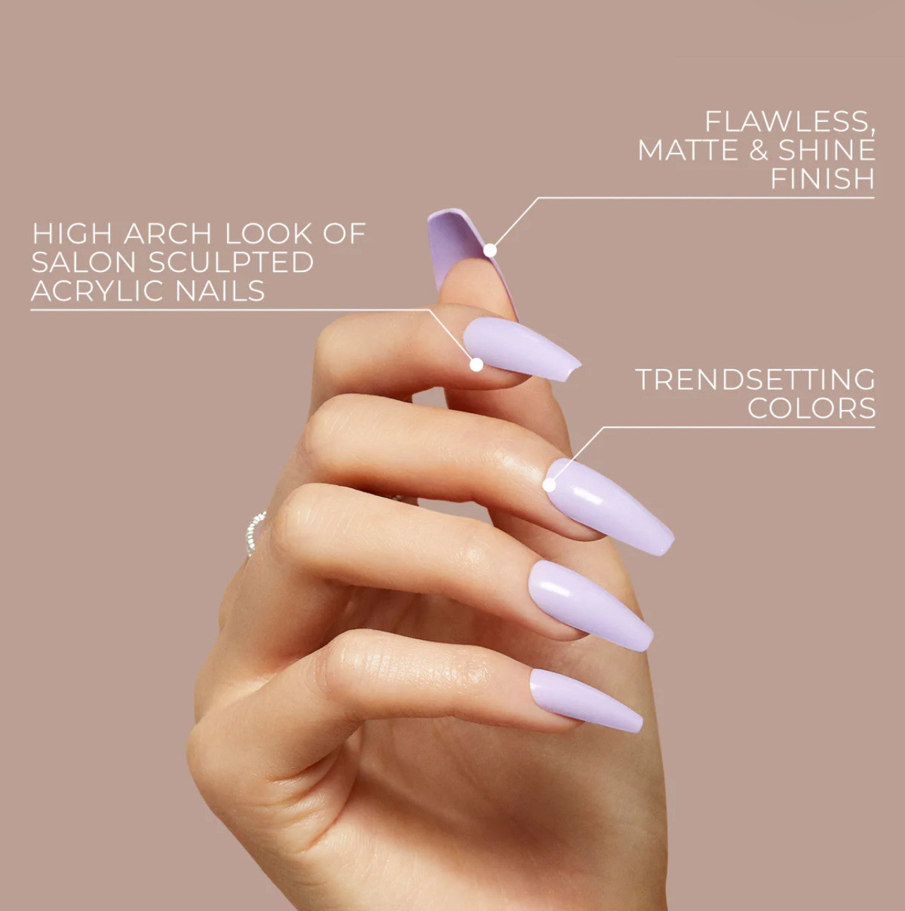 KISS High Volume Gel Sculpted XL Nails Hoopla Pink Powder Extra Long New