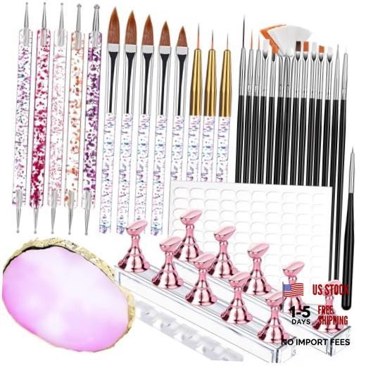 Nail Art Tools Set, 23 Pcs Nail Art Brushes, 5 Pcs Nail Dotting Tool, 2 Set
