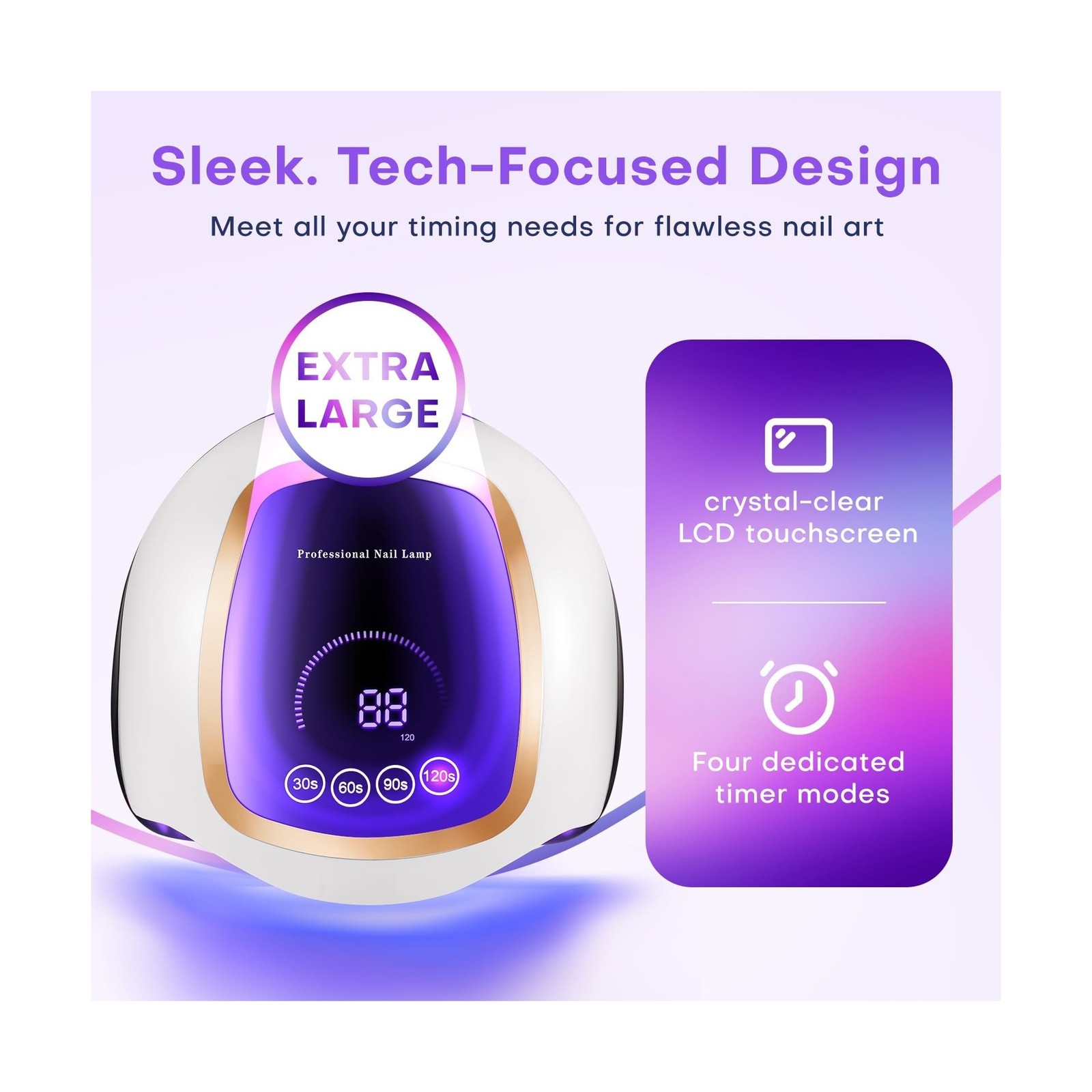 Gugusure UV LED Nail Lamp, Upgrade 180W Nail Dryer for Gel Poli… Fast USA SHIP
