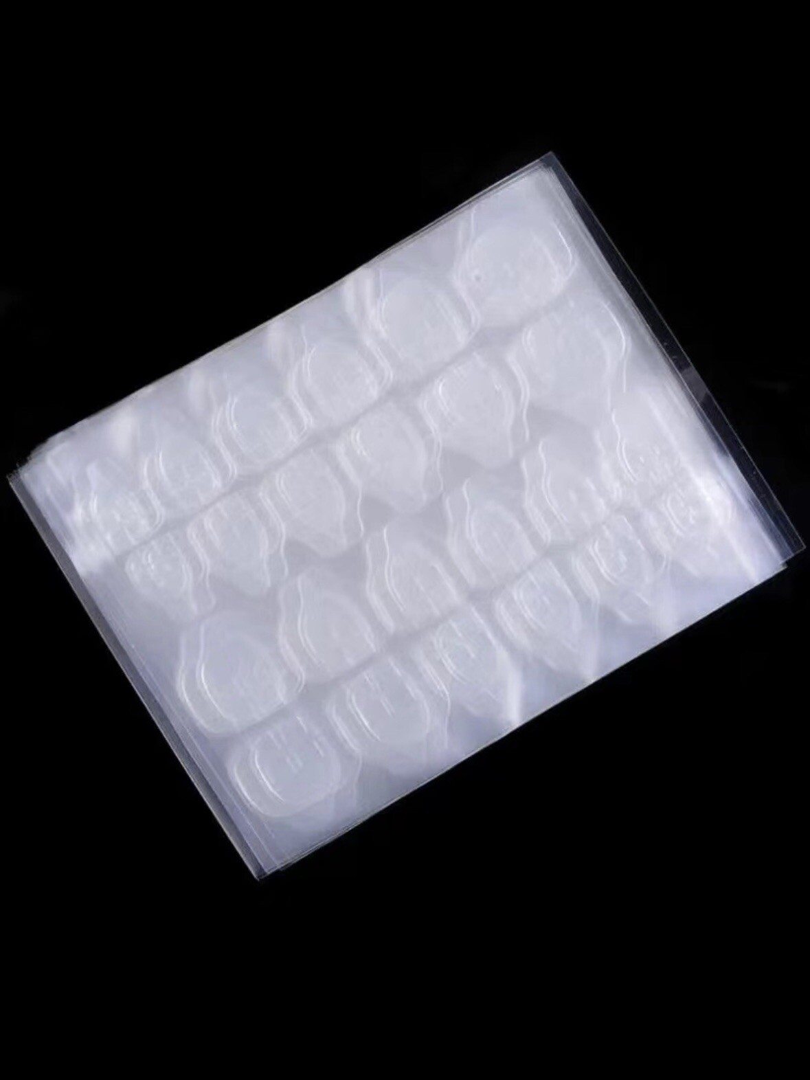 10pc 240 stickers Clear jelly glue tabs false nail removable Nail Stickers