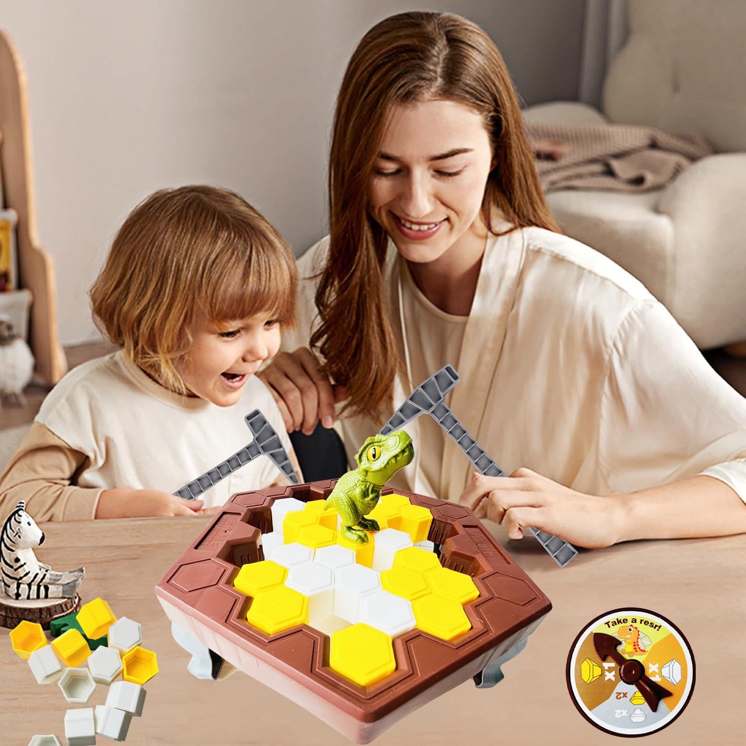Save Dinosaur Break Ice Board Game for Kids Ages 4-8 – Trap Ice…