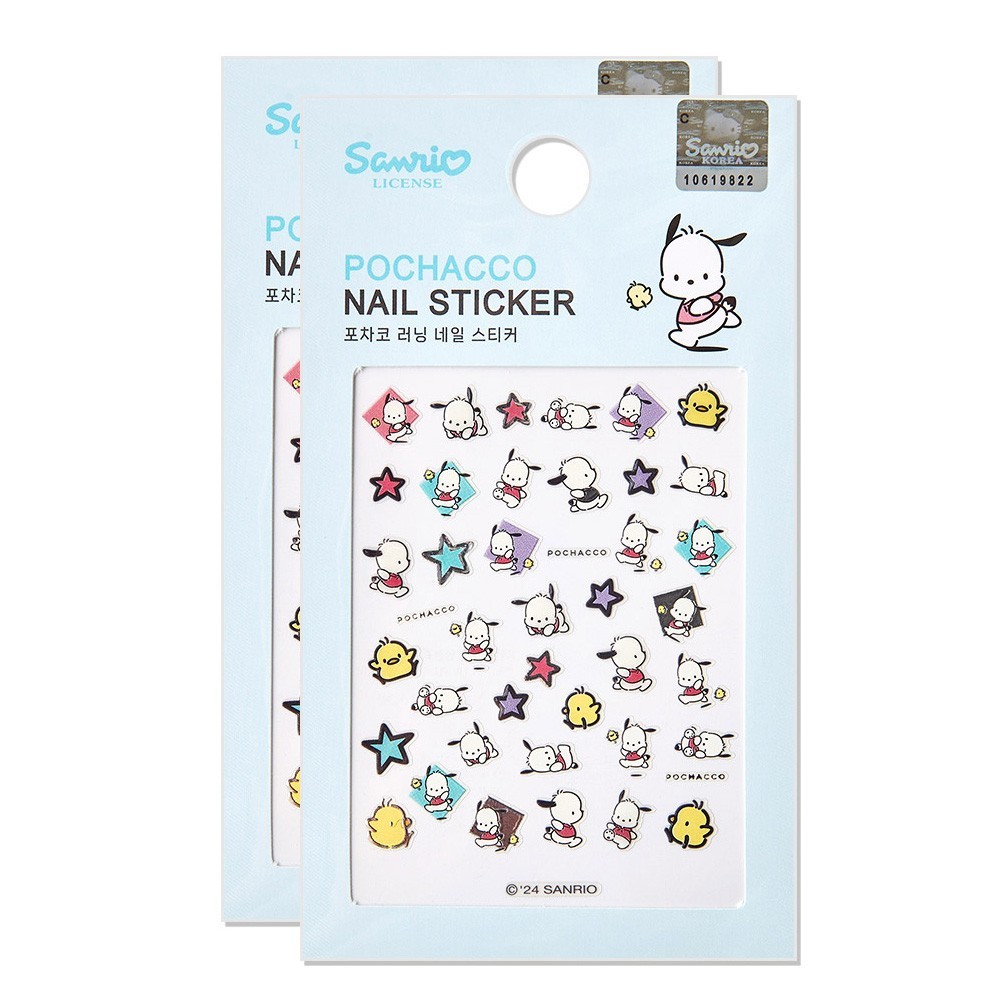 Pochacco Nail Stickers Set – 2 Sheets | Running Kawaii Nail Art Sanrio Korea