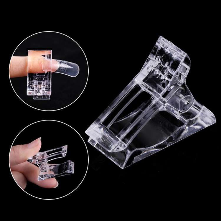 500X Nail Tips Clip Quick Building Poly Builder GelDIY Extension Clamp Clips LOT