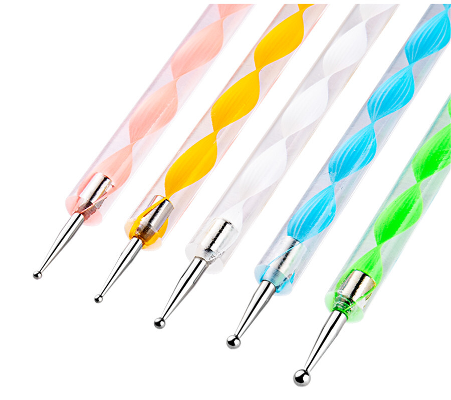 20 pcs Nail Art Gel Design Pen Painting Polish Brush Dotting Drawing Tools Set