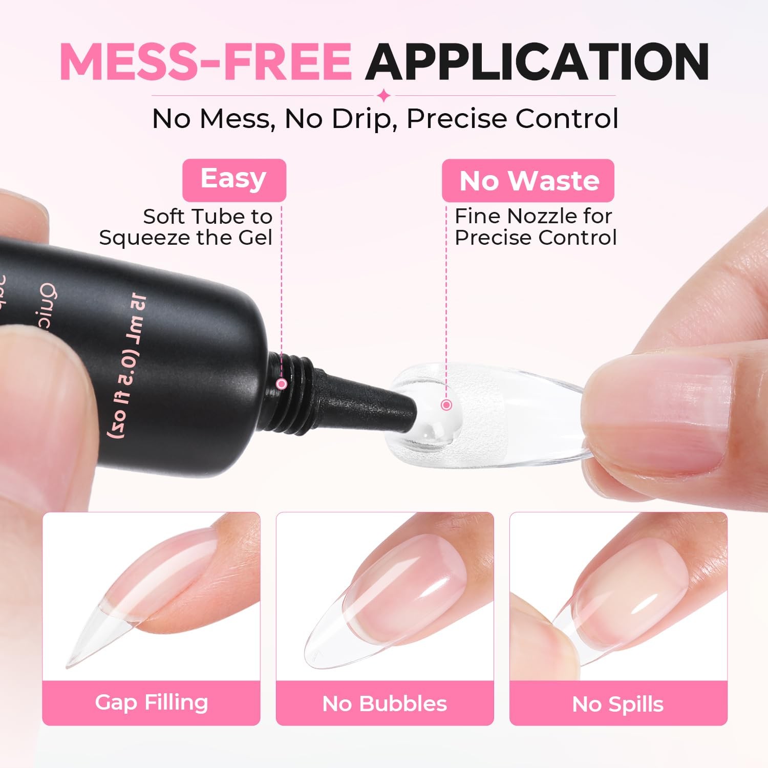 4PCS 15g Nail Glue for Press Ons with 20ml Pinpoint Glue Kit, Quick Dry Super…