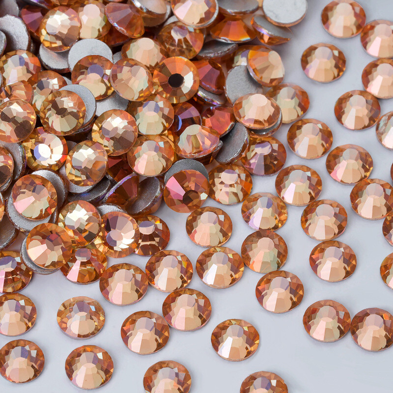 NEW Color Golden Light Crystal Glass Flatback Rhinestones Nail Art Clothes Decor