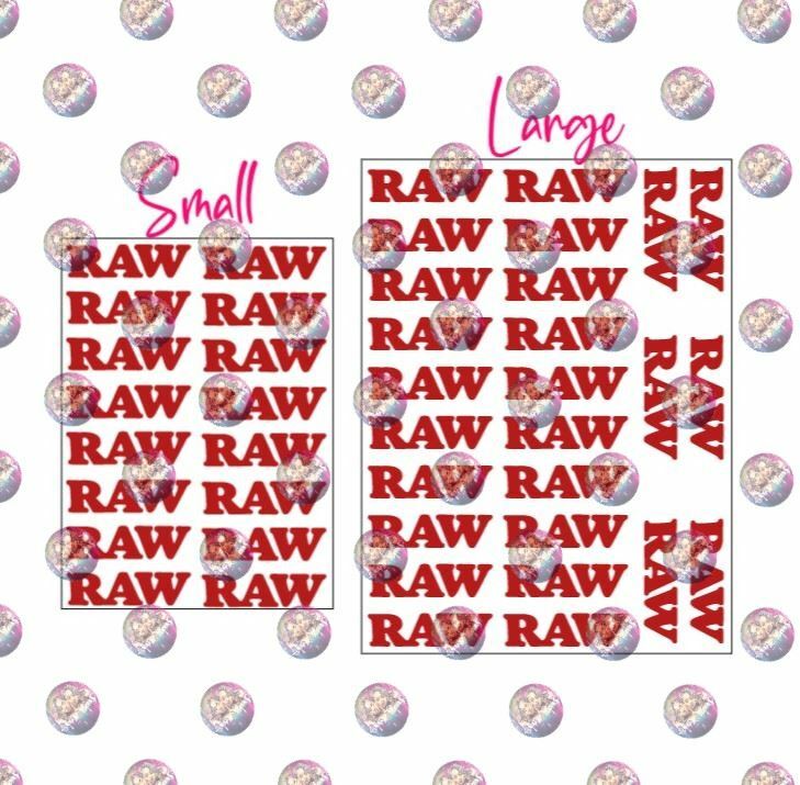Raw Wraps Logo Nail Sticker