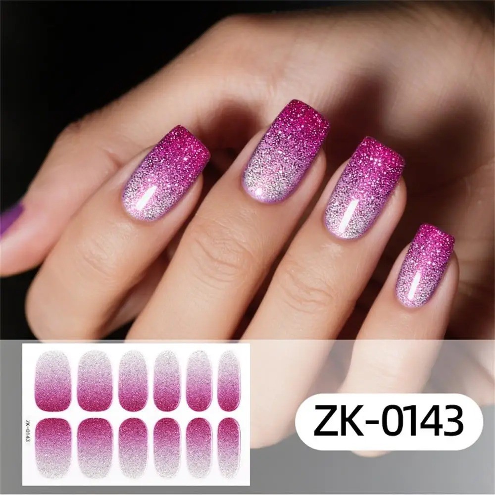 Full Size Nail Wraps Stickers Polish Look Art Self Stick Strips USA
