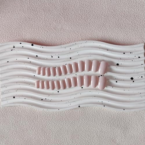 Dusty Baby Pink Press on Nails Short Oval Round Nails Glue on, oval dusty pink