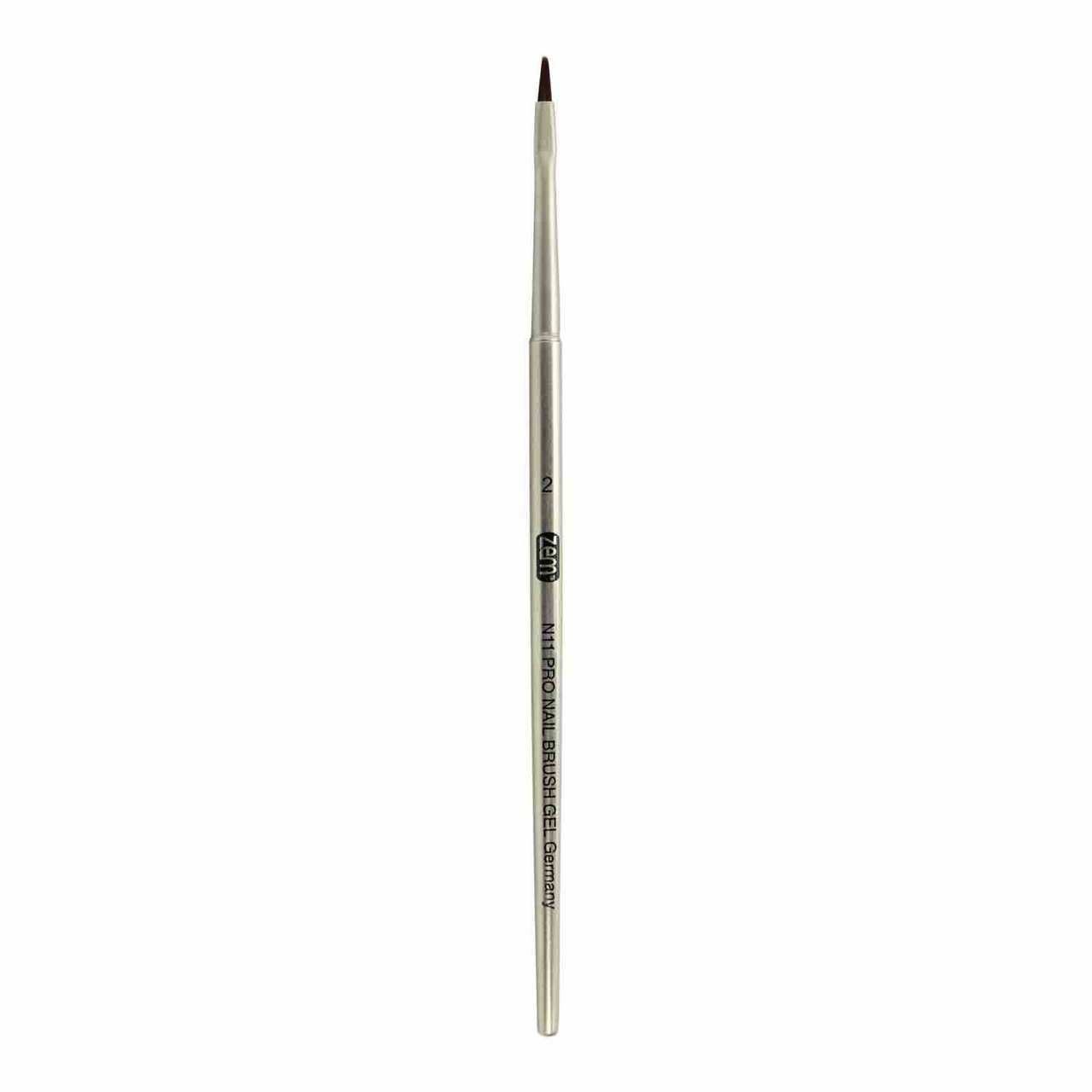 N11 PRO Gun Metal Oval #2 Gel Nail Brush