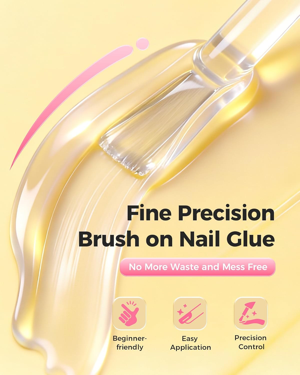 Super Strong Brush on Nail Glue,【Advanced Resin Formula with Deep Micro-Anchorin