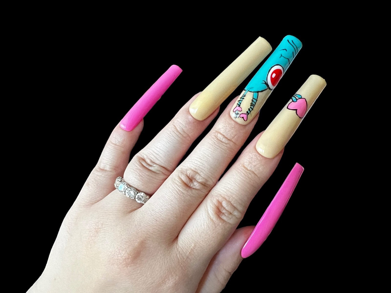 Luxurious Handmade Acrylic Press On Nails – A1 – High Quality, Reusable
