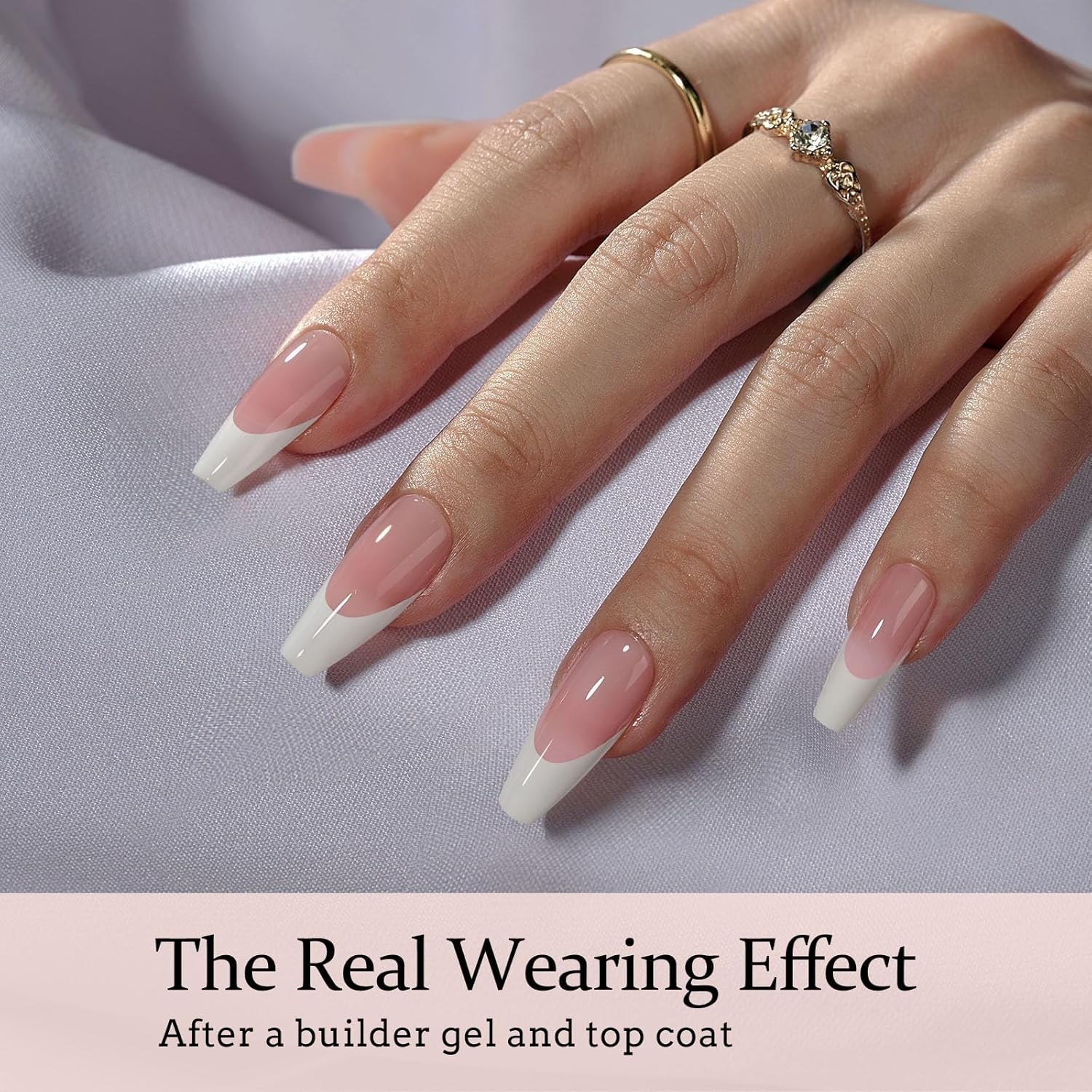 Innovative Pink Base Coffin Nail Tips for French Design No Stinging Experience