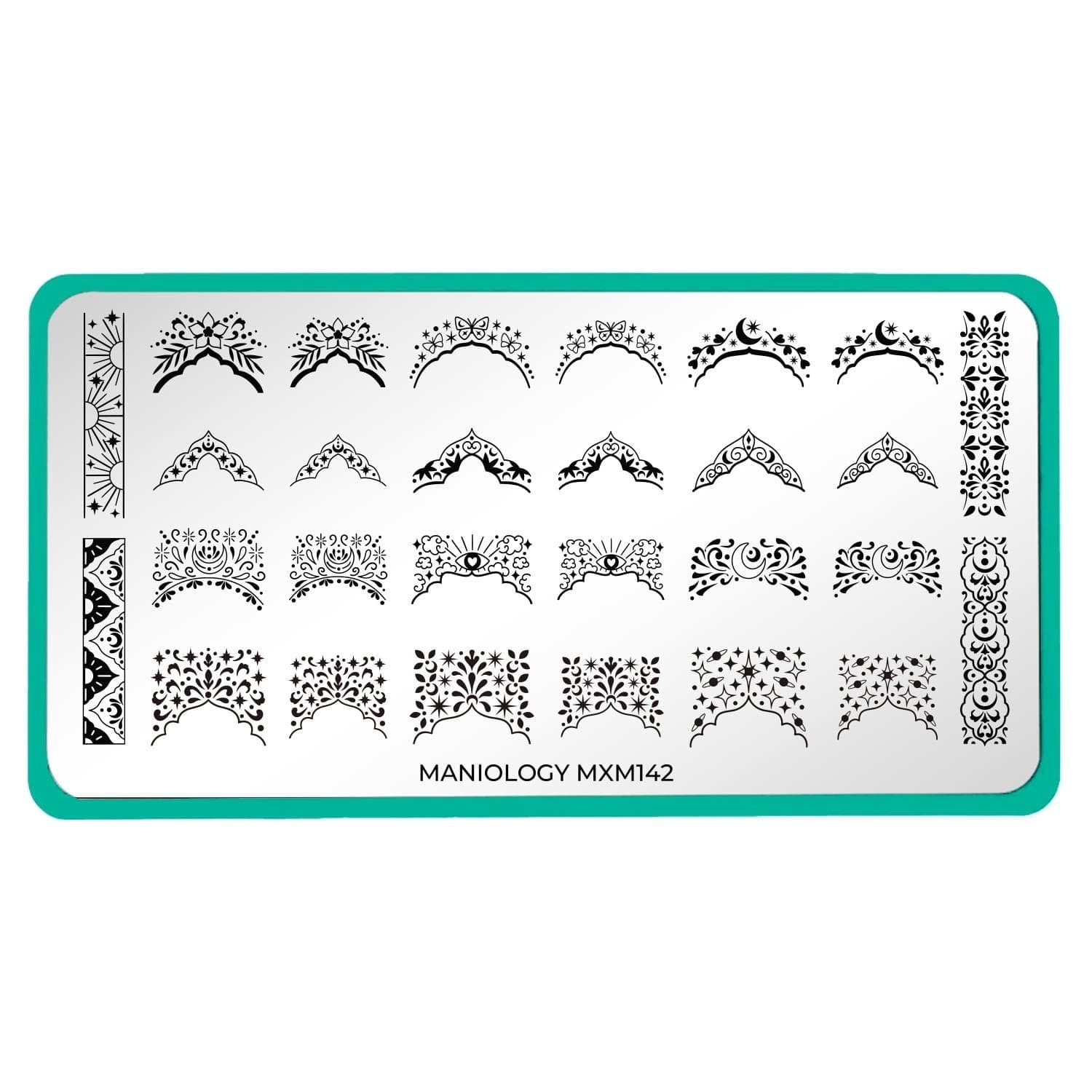 Maniology nail stamping plate MXM141 Mxm 142 MANI X ME SUBSCRIPTION ONLY LIMITED