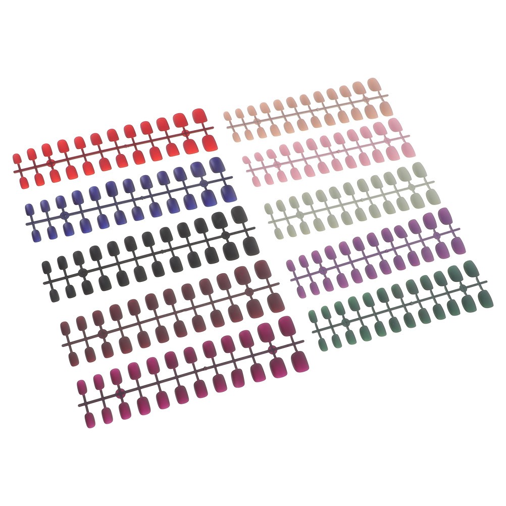 240Pcs Detachable Press on Nails Short Durable ABS Assorted Colors