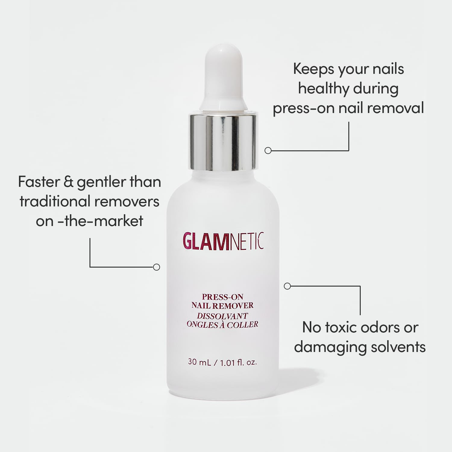 Press on Nail Remover | Odorless, No Acetone, Gentle Press-On Nail Remover Serum
