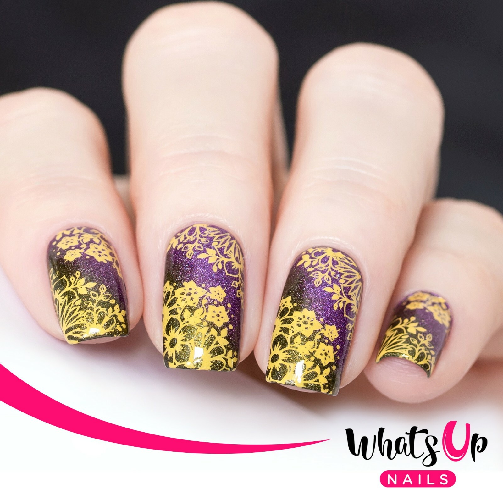 B037 Growing Beauty Stamping Plate For Stamped Nail Art Design