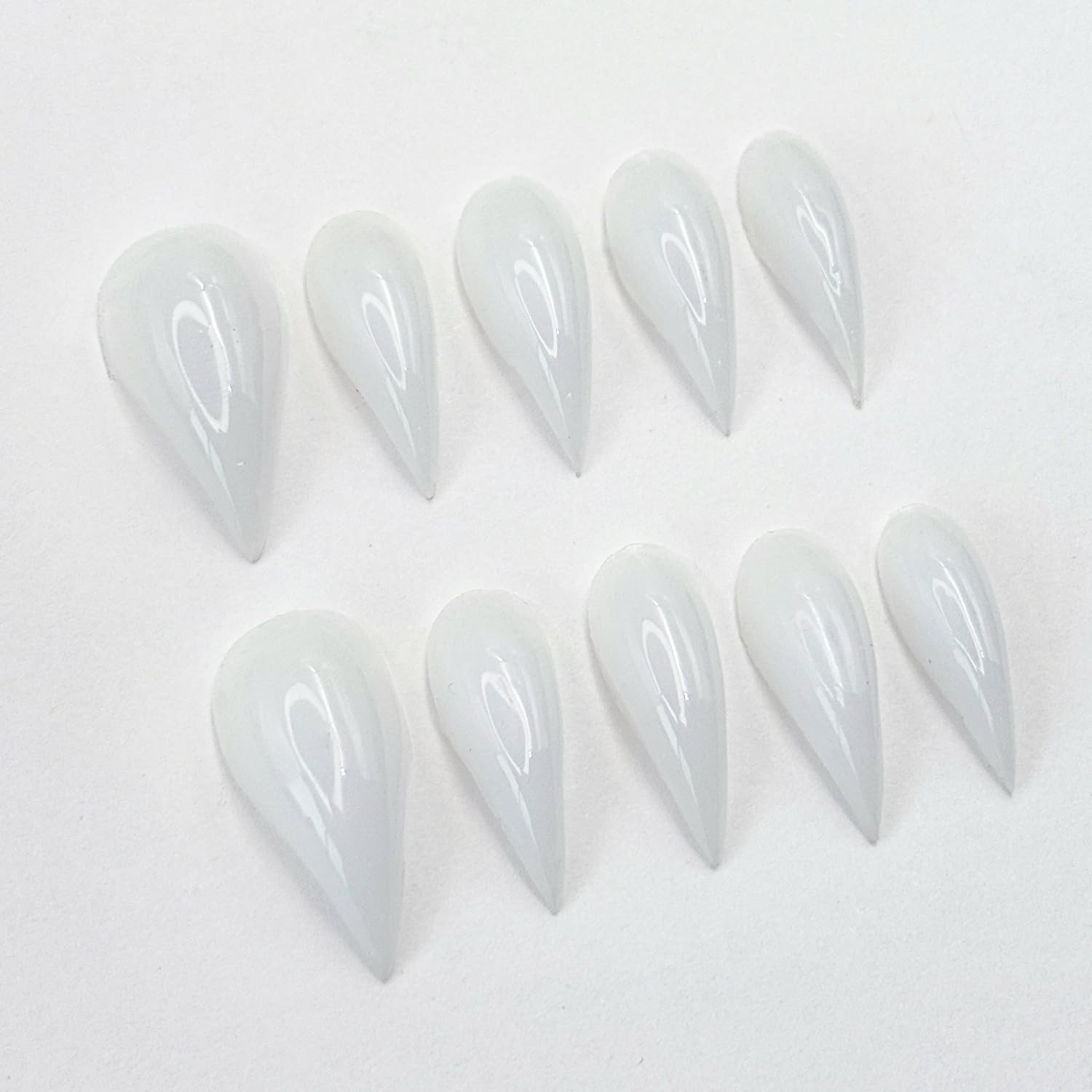 10 Pcs Handmade Press on Nails Short Curved Unique Stiletto Eagle Claw Acryli…