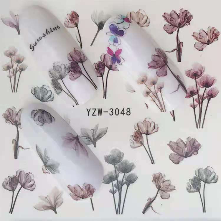 30 Pack Nail Art Water Decals Transfers Stickers Cartoons beauty DIY accessory