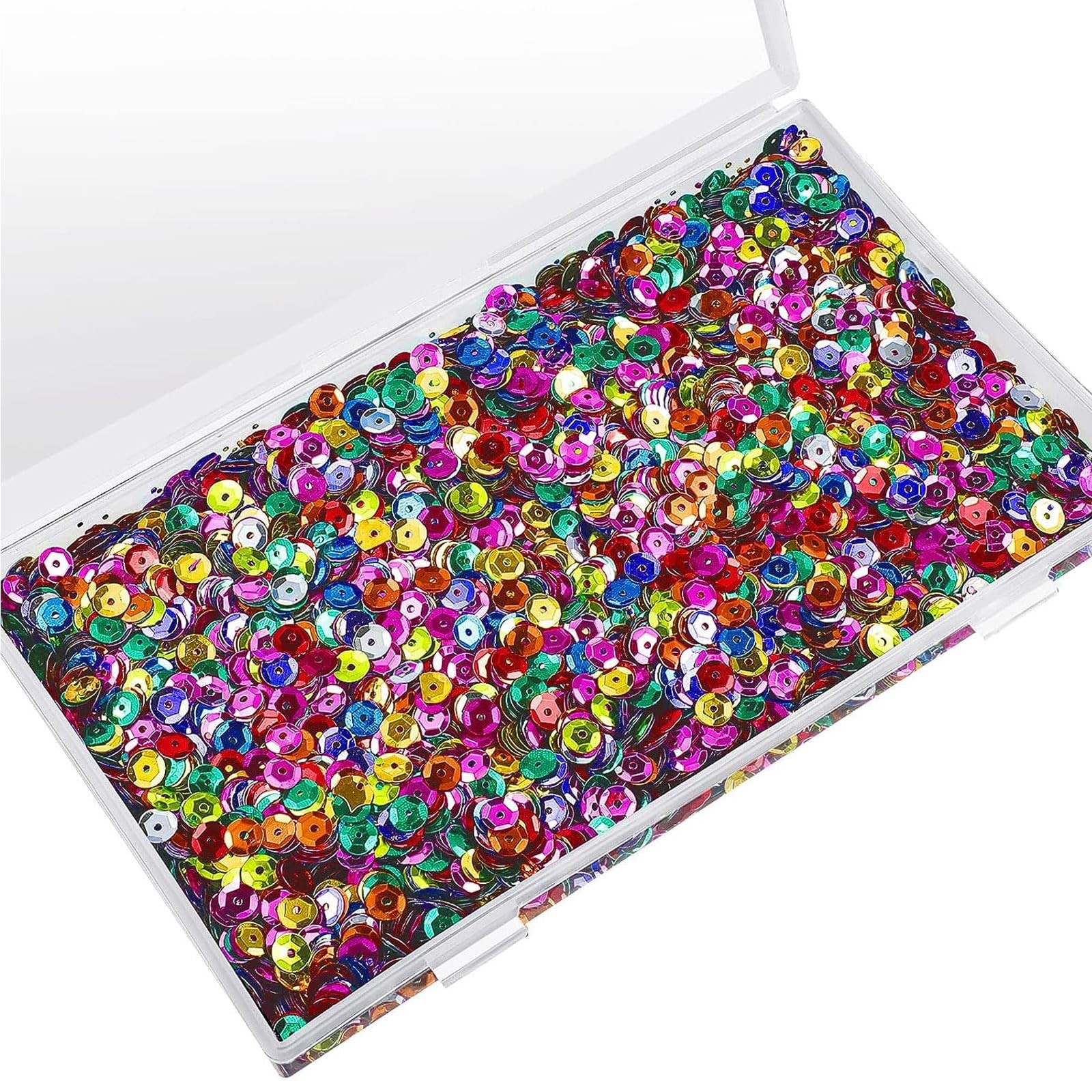 80000 Pcs Bulk Loose Christmas Decorations 6 mm Round Embroidery Sequins with…