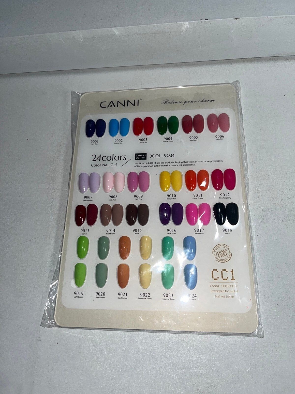 Canni CC1 color card for nails new