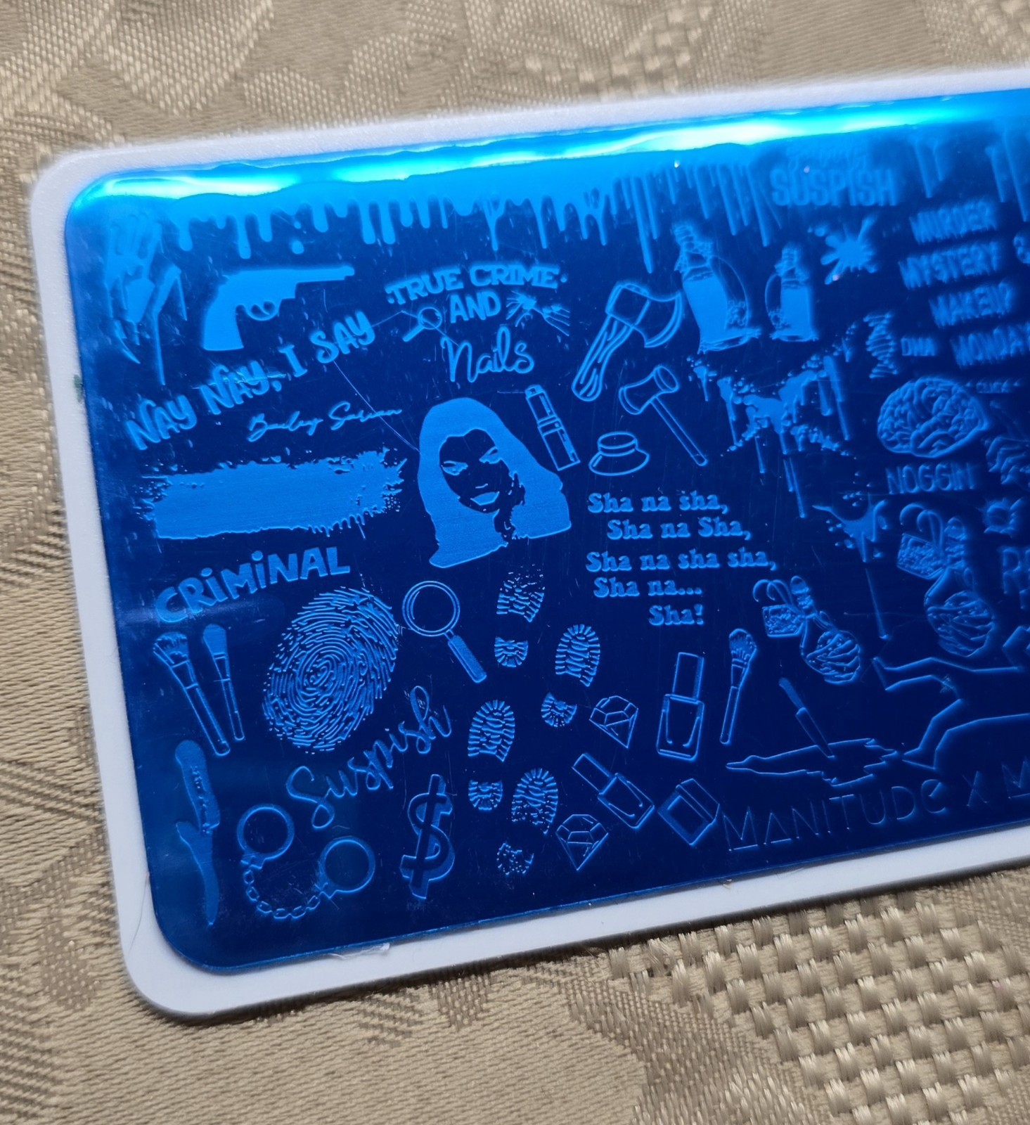 HTF Manitude Mystery Redrum The Shining Murder Suspish Nail Stamp Plate