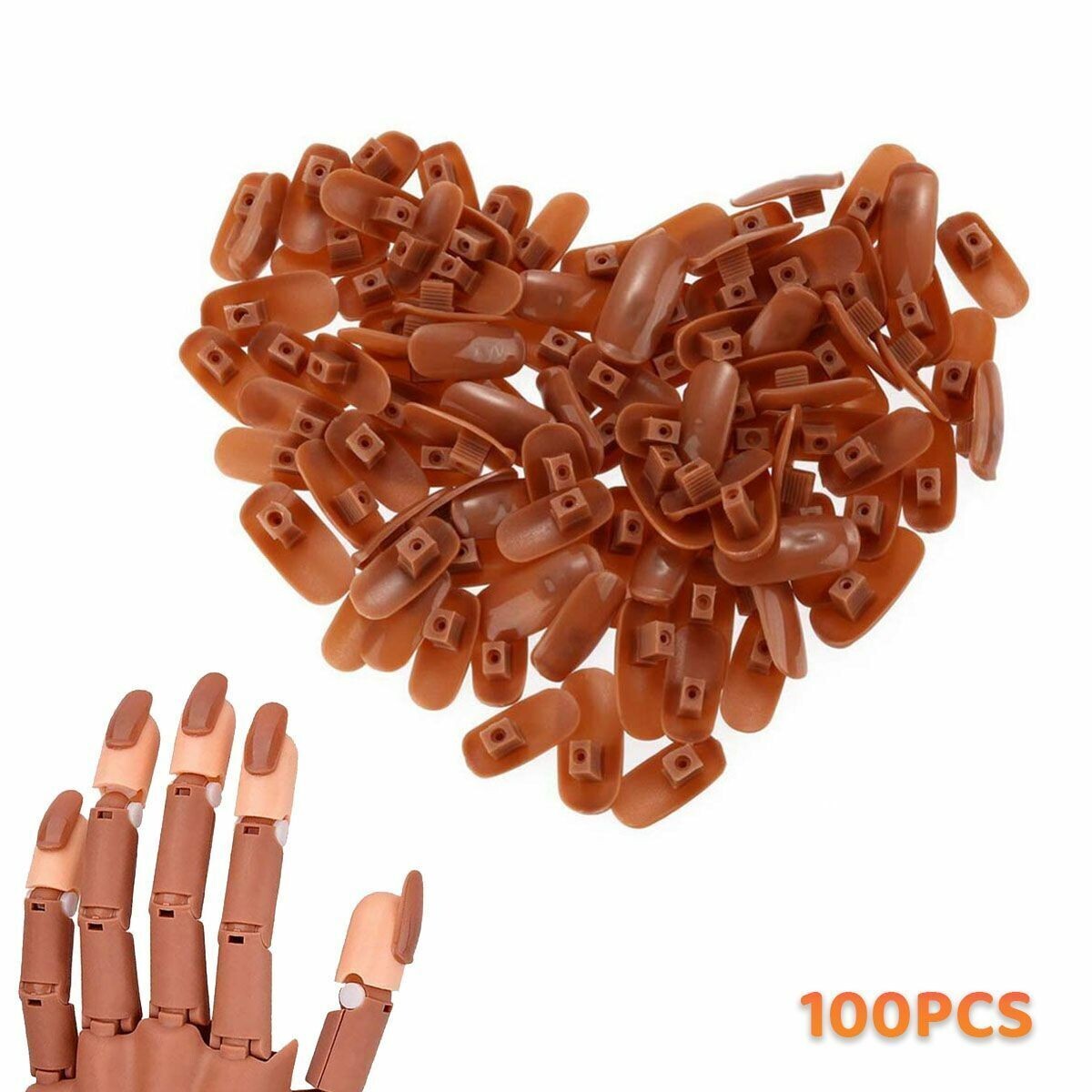 🔥 200Pcs False Nail Art Tips DIY Train Practice Manicure Tool Hand Removable 🔥