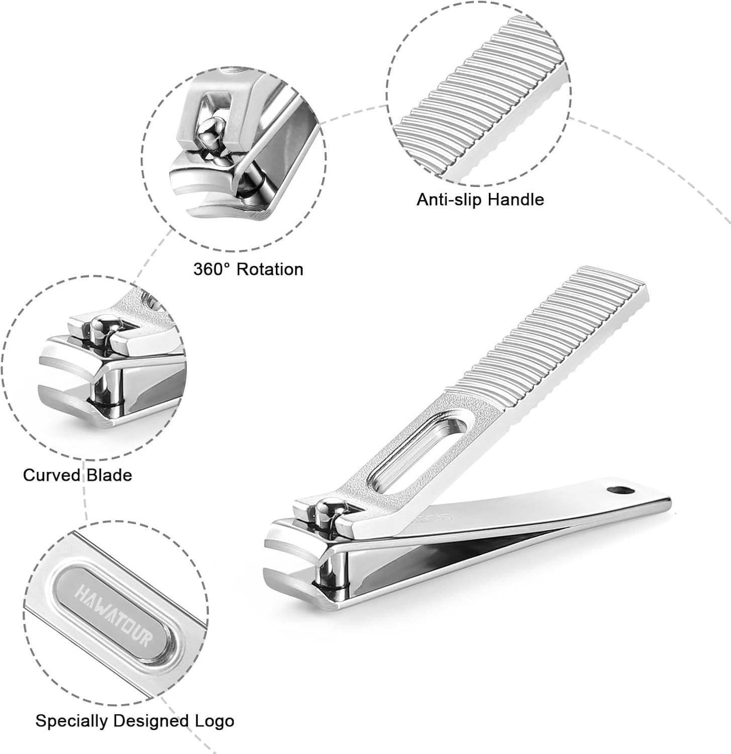Nail Clippers Set, Zinc Alloy 420J2 Stainl Steel Ultra