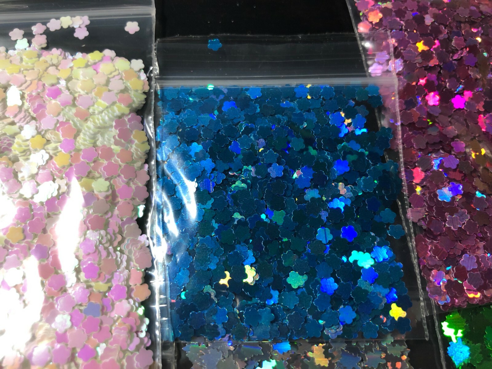 Solvent Resistant Flower/ leaf shape Glitter U Choose Color Nail Art Face Crafts