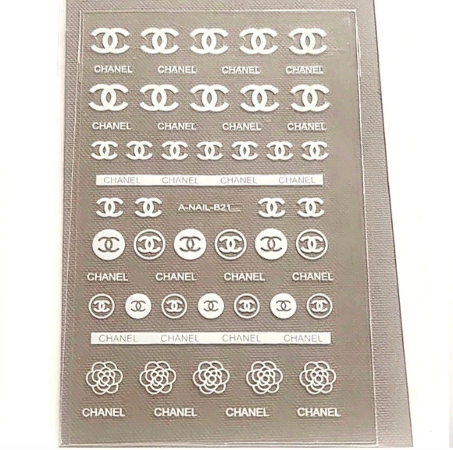 NWT NAIL ART DESIGN SELF-SEAL STICKERS SOLID WHITE N°103!