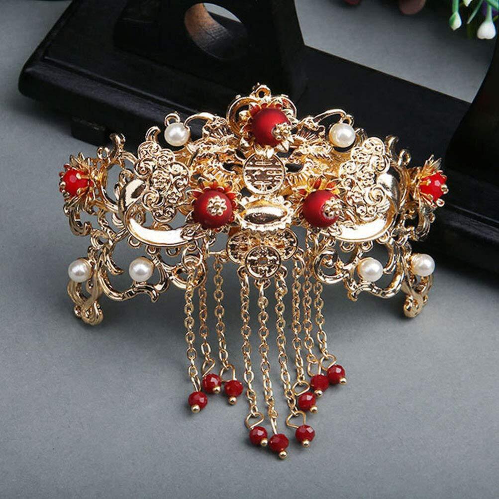 Hair Sticks For Women Chinese Accessories Vintage Tassel Red