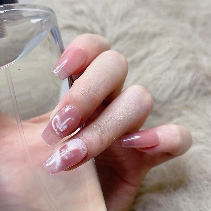 Press on nails short coffin pink (#038) Nail Art Manicure Nail Care