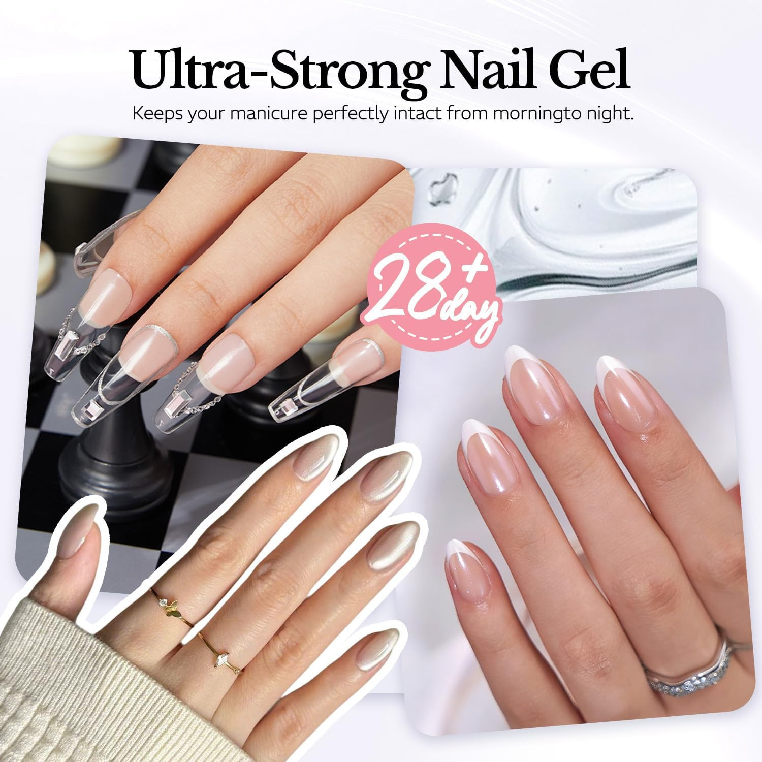 AZUREBEAUTY Solid Nail Glue Gel for Nail Tips, 30G Gel Nail Glue for Acrylic