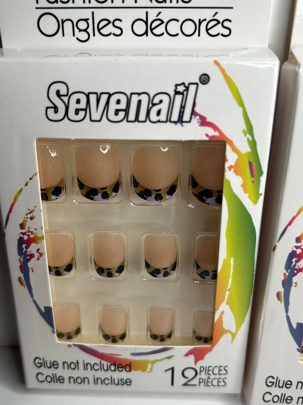 Set of 2 Boxes Leopard Sevenail Fashion Nails 12 Nails Each Box New